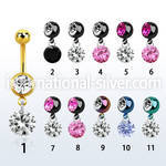 mdkz407 belly rings anodized surgical steel 316l belly button