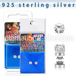 mgcz3 fake illusion body jewelry silver 925 belly button