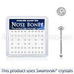 nb14cxsw silver nose bones swarovski gem