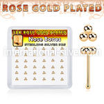 nbtsv36r rose gold plating silver nose bones balls 36pcs