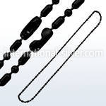 nk4bl black pvd stainless steel ball bead chain necklace