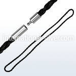 nk5 weaved rubber necklace with high polished pop in clasp