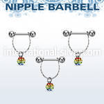 npdl32 straight barbells surgical steel 316l nipple