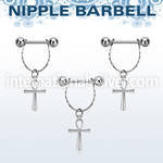 npdl49 surgical steel 14g barbell nipple piercing