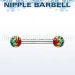 npfr5r straight barbells surgical steel 316l nipple