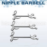 npsh18 straight barbells surgical steel 316l nipple