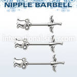 npsh3 straight barbells surgical steel 316l nipple