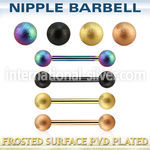 nptfo5 straight barbells anodized surgical steel 316l nipple