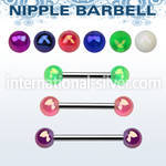 npvab5 straight barbells surgical steel 316l with acrylic parts nipple