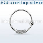 nr21 nose hoop silver 925 nose