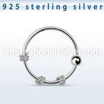 nr27 nose hoop silver 925 nose