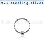 ns05 nose hoop silver 925 nose