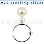 ns06pr3 nose hoop silver 925 nose