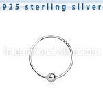ns07 nose hoop silver 925 nose
