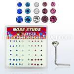 nsbxmm l shape nose studs silver 925 nose