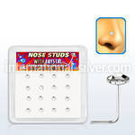 nsfbs16c l shape nose studs silver 925 nose