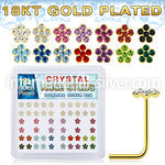 nsflbxsg 18k gold plating silver nose studs assorted color