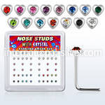 nshrbxm l shape nose studs silver 925 nose