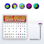 nsmabm l shape nose studs silver 925 nose