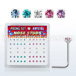 nspbmm l shape nose studs silver 925 nose