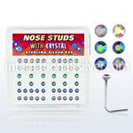 nsrdxabm l shape nose studs silver 925 nose