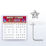 nsstxc l shape nose studs silver 925 nose