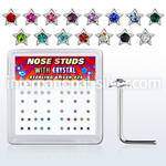 nsstxm l shape nose studs silver 925 nose