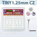 nszbm12 l shape nose studs silver 925 nose