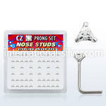 nszbtc l shape nose studs silver 925 nose