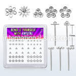 nybxm7c 925 silver bend it yourself nose studs nose piercing