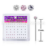 nyzbm bend it to fit nose studs silver 925 belly button