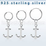 phod41 925 silver ear ring ear stud choose  piercing
