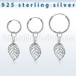 phod43 925 silver ear ring ear stud choose  piercing