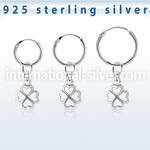 phod46 925 silver ear ring ear stud piercing