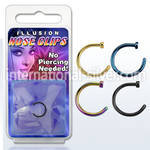pkcltn fake illusion hoops anodized surgical steel 316l nose
