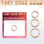 rsel16 seamless segment rings gold ear lobe