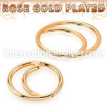 rssea20 rosegold plating silver seamless nose ring hoop moon