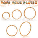 rsselw20 rose gold plating silver seamless ring 20g twisted