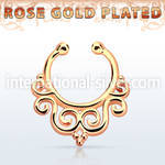 rssepd7 fake illusion body jewelry silver 925 septum