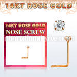 rszc1 l shape nose studs gold nose