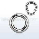 seg4 seamless segment rings surgical steel 316l ear lobe