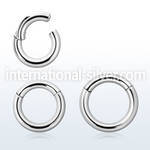 segh8 surgical steel seamless and segment rings ear lobe septum piercing