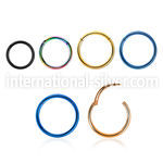 seght20 anodized surgical steel seamless and segment rings ear lobe ear othershelix nose septum tragus piercing
