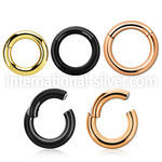 seght8 anodized surgical steel seamless and segment rings ear othersear lobe nipple septum piercing