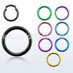 segt16 seamless segment rings anodized surgical steel 316l nose