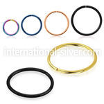 selt20 seamless segment rings anodized surgical steel 316l nose