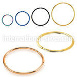 selt22 surgical steel seamless nose ring hoop pvd plating