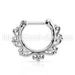 seps16 straight barbells surgical steel 316l septum