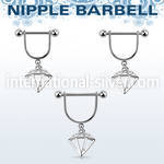 snpod5 straight barbells surgical steel 316l nipple