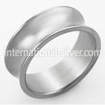 sr159x high polished steel engravable concave wide band ring